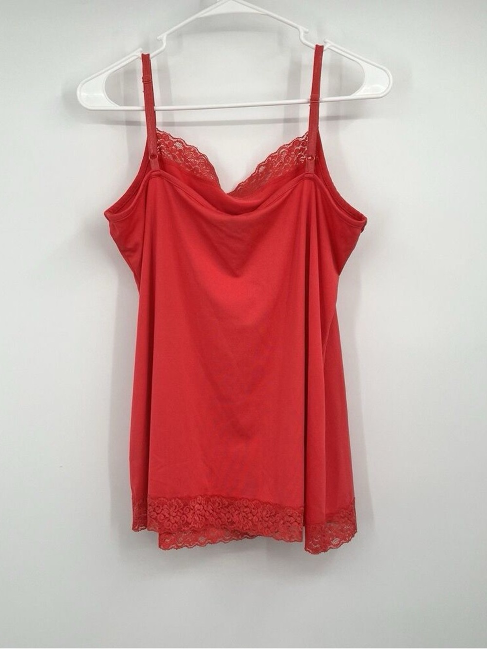 Red Lace-Trim Cami Top - Women